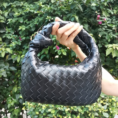 Designer leather Woven tote bag