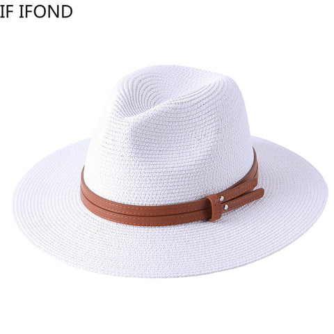New Women/Men Panama Soft Shaped Straw Hat.