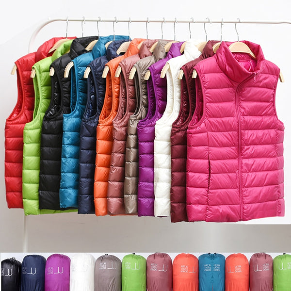 Sleeveless Ultra Light Down Vests Windproof