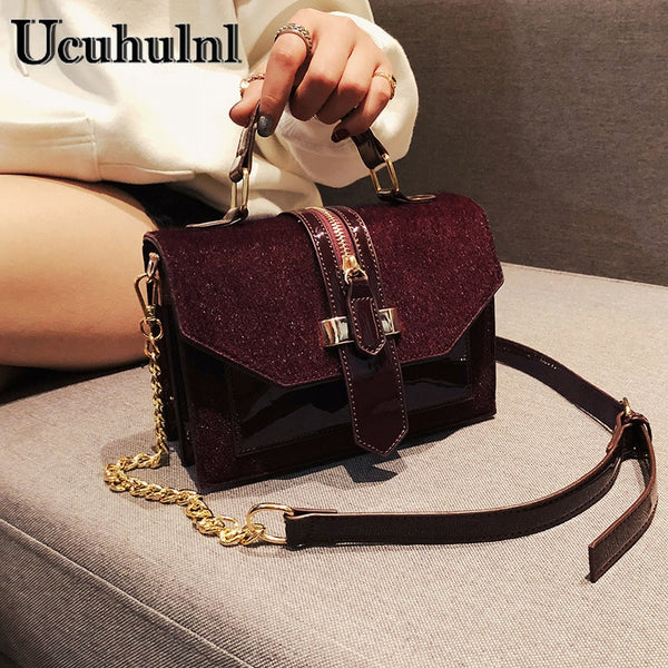 Leather Leopard Print Small Flap Bag