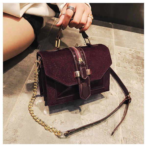 Leather Leopard Print Small Flap Bag