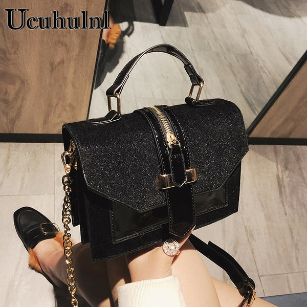 Leather Leopard Print Small Flap Bag