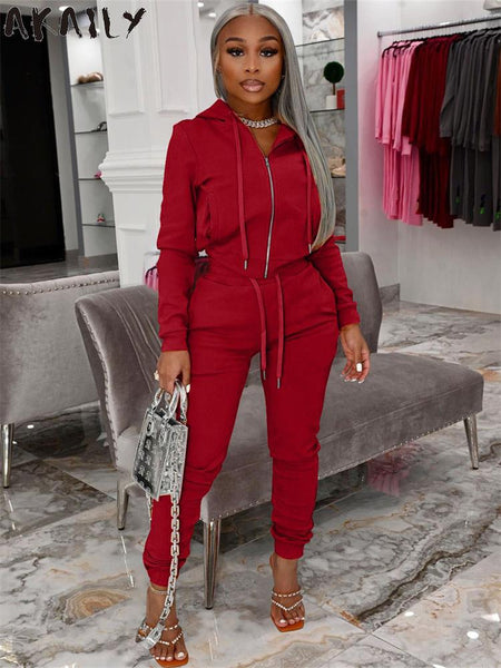 Two Pieces Set Fall Long Sleeve Hoodies And Pants Sets