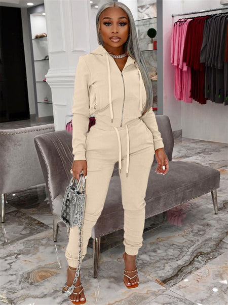 Two Pieces Set Fall Long Sleeve Hoodies And Pants Sets