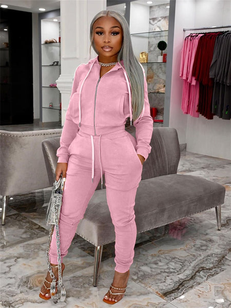 Two Pieces Set Fall Long Sleeve Hoodies And Pants Sets