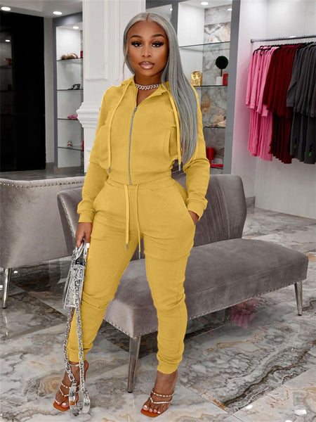 Two Pieces Set Fall Long Sleeve Hoodies And Pants Sets