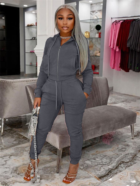 Two Pieces Set Fall Long Sleeve Hoodies And Pants Sets