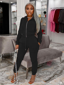 Two Pieces Set Fall Long Sleeve Hoodies And Pants Sets