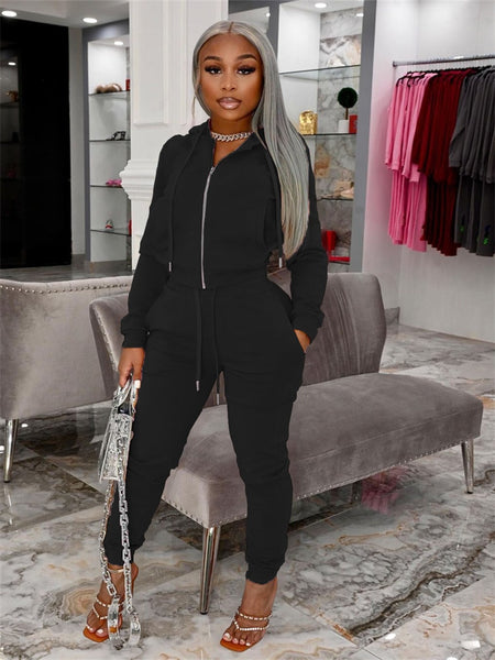 Two Pieces Set Fall Long Sleeve Hoodies And Pants Sets