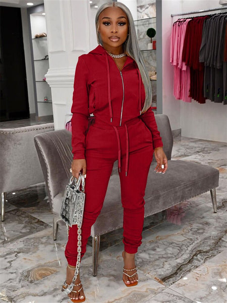 Two Pieces Set Fall Long Sleeve Hoodies And Pants Sets