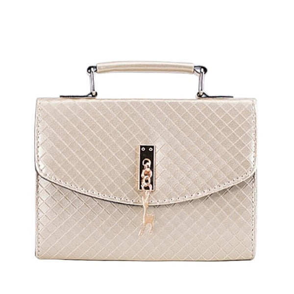 Messenger Bags Leather Flap Plaid Hard HandBags.