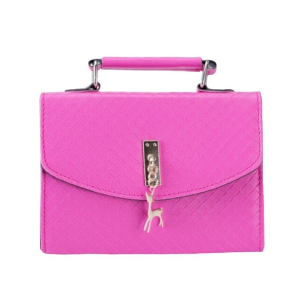 Messenger Bags Leather Flap Plaid Hard HandBags.