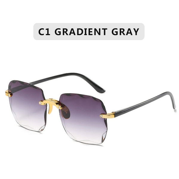 Rimless Summer Red Sunglasses.