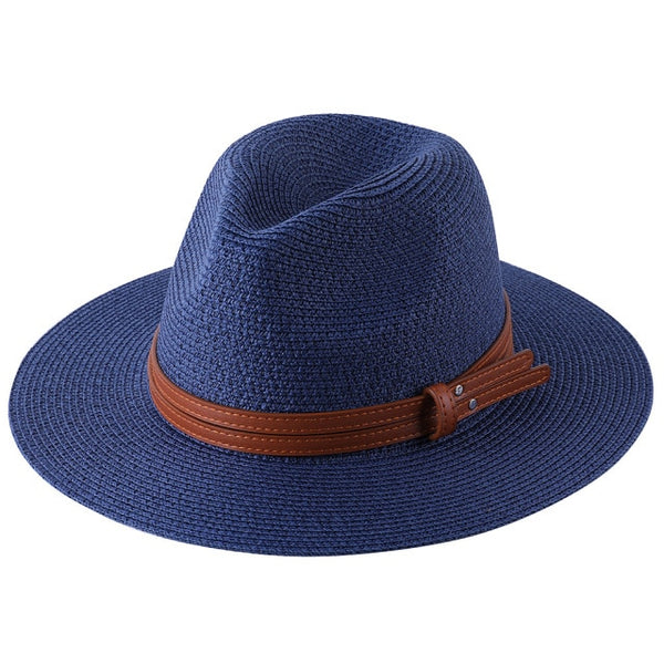 New Women/Men Panama Soft Shaped Straw Hat.